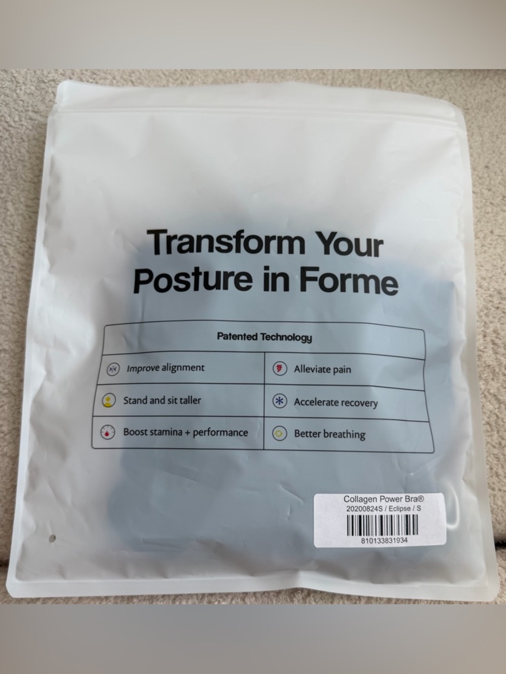 Forme Collagen Power Bra - Size S - NEW with Tags - Picture 5 of 5